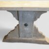 Custom made Refectory dining table 244cms long end support