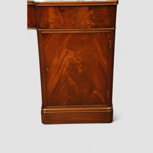Edwardian mahogany partners desk cupboard door