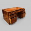 Edwardian mahogany partners desk drawers open