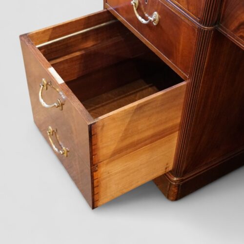Edwardian mahogany partners desk file drawer