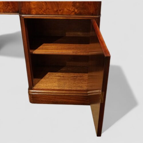 Edwardian mahogany partners desk interior