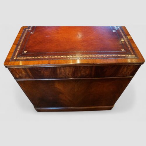 Edwardian mahogany partners desk leather tooling