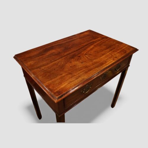 George III mahogany side table angle top