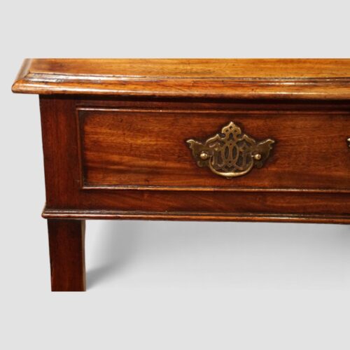 George III mahogany side table fret handle