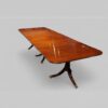 George V mahogany 3 pillar dining table