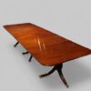 George V mahogany 3 pillar dining table angle