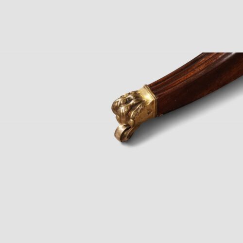 George V mahogany 3 pillar dining table claw castor
