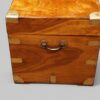 Large brass bound camphor wood campaign trunk carrying handle