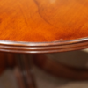 Large mahogany 3 pillar dining table 3 reed edge