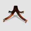 Large mahogany 3 pillar dining table quadruple leg base