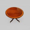 Sheraton style mahogany oval extending dining table closed length view