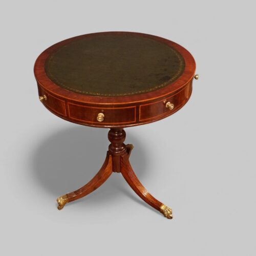 Small mahogany drum table