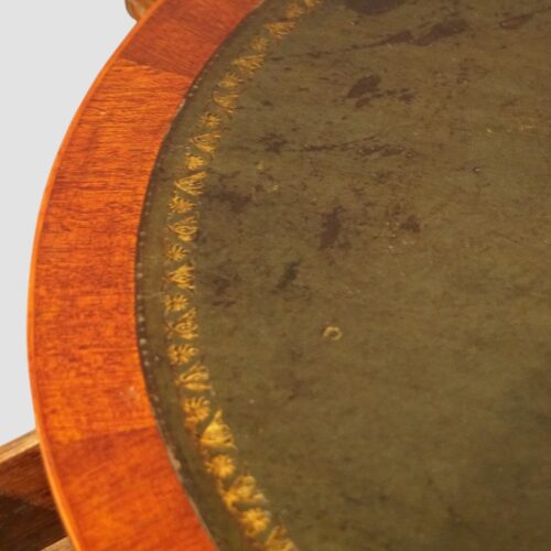 Small mahogany drum table tooling