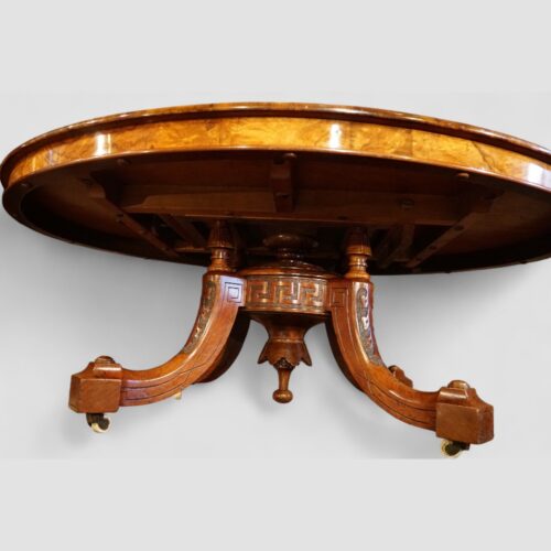 Victorian burr walnut coffee table base