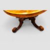 Victorian burr walnut coffee table base detail