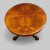 Victorian burr walnut coffee table end view