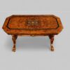 Victorian walnut and ebony coffee table