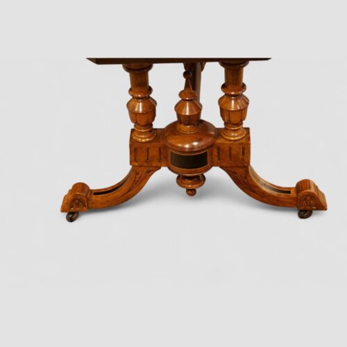 Victorian walnut and ebony coffee table legs