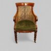 William IV mahogany bergere library chair