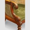 William IV mahogany bergere library chair scroll handgrip