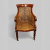 William IV mahogany bergere library chair without cushions