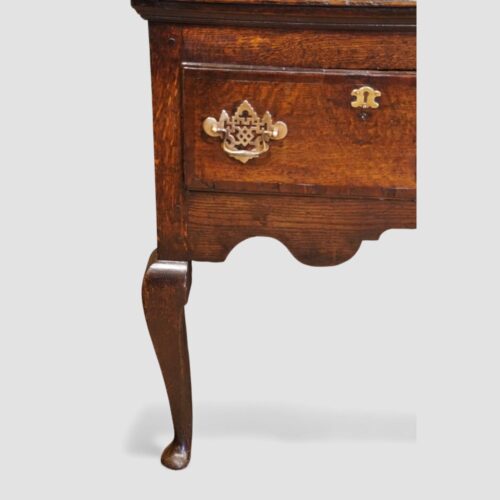 Antique oak small dresser base front leg