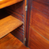 George III mahogany breakfront bookcase adjustable shelf