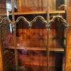 George III mahogany breakfront bookcase detail carving