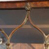 George III mahogany breakfront bookcase leaf carving