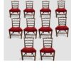 Set of 12 Hepplewhite style ladderback dining chairs 10 side chairs