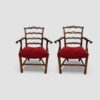 Set of 12 Hepplewhite style ladderback dining chairs pair armchairs