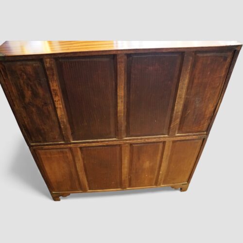 Victorian camphor wood military chest rear