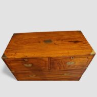 Victorian camphor wood military chest top