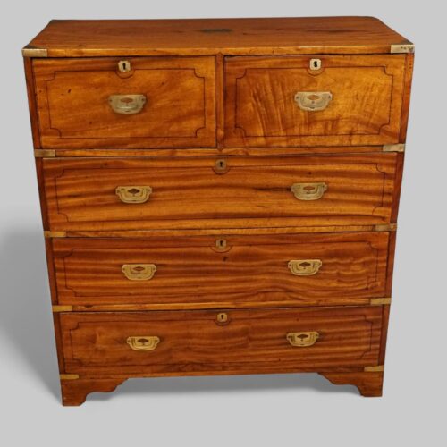 Victorian camphor wood military chest