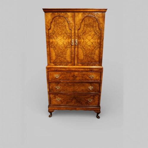 1930s walnut tallboy
