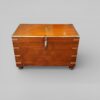 19thc brass inlaid teak campaign trunk