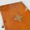 19thc brass inlaid teak campaign trunk inlay
