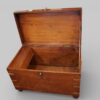 19thc brass inlaid teak campaign trunk interior