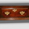 Antique oak cabriole leg dresser drawer detail