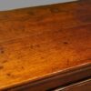 Antique oak cabriole leg dresser top detail
