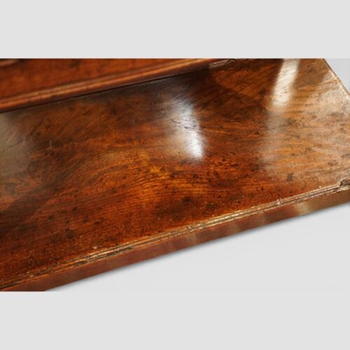 Early 19thc oak pot board dresser basedetail elm board
