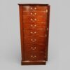 Edwardian fiddleback mahogany Wellington chest