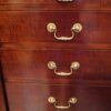 Edwardian fiddleback mahogany Wellington chest handles