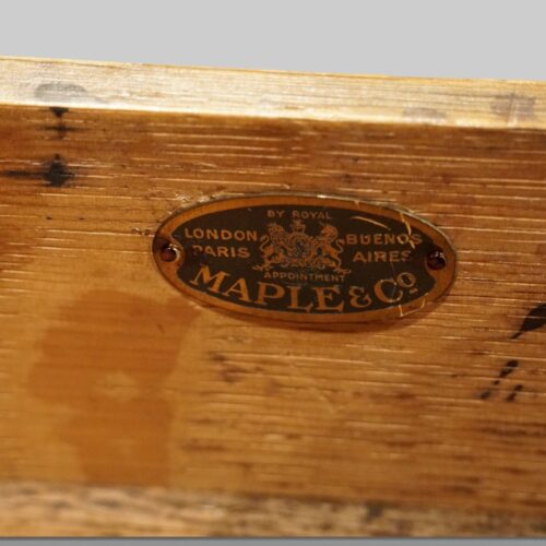 Edwardian inlaid mahogany Carlton House desk Maples label