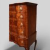George I style serpentine mahogany chest on stand drawer handles