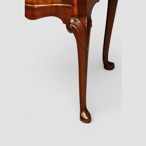 George I style serpentine mahogany chest on stand leg