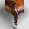 Pair of Victoran button back open arm chairs arm and leg