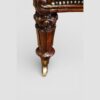Pair of Victoran button back open arm chairs front leg