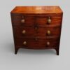 Regency mahogany bow front chest small size
