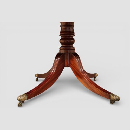 Regency style twin pillar dining table base 1